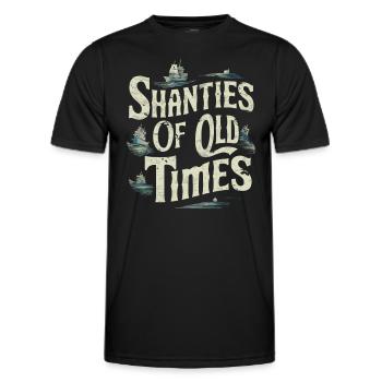 Sailors Sea Shanty Singing Ship Adventures - Men's Functional T-Shirt - black - Front - AI Model Male 178 dark (178cm)