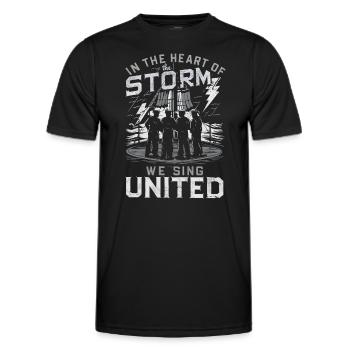 Sailors Sea Shanty Singing Ship Adventures - Men's Functional T-Shirt - black - Front - AI Model Male 178 dark (178cm)