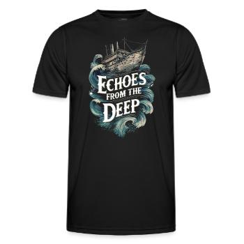 Sailors Sea Shanty Singing Ship Adventures - Men's Functional T-Shirt - black - Front - AI Model Male 178 dark (178cm)