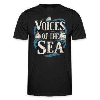 Sailors Sea Shanty Singing Ship Adventures - Men's Functional T-Shirt - black - Front - AI Model Male 178 dark (178cm)