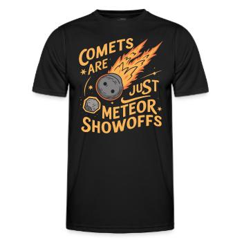 Stargazing And Meteor Shower Enthusiast - Männer Funktions-T-Shirt - Schwarz - Vorne - AI Model Male 178 dark (178cm)