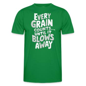 Sculpteurs de sable professionnels sur la plage du - T-shirt sport Homme - vert - Devant - AI Model Male 178 dark (178cm)
