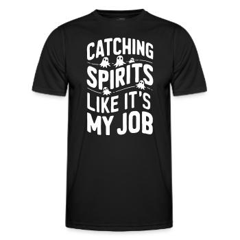 Ghost Bait Halloween Parapsychology Paranormal - Men's Functional T-Shirt - black - Front - AI Model Male 178 dark (178cm)