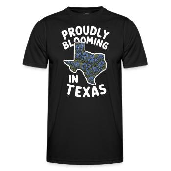 Texas Wildflowers Season Fields Flowers Texas - Men's Functional T-Shirt - black - Front - AI Model Male 178 dark (178cm)