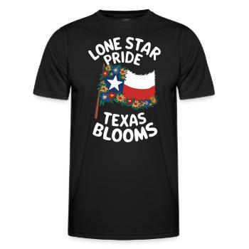 Texas Wildflowers Season Fields Flowers Texas - Men's Functional T-Shirt - black - Front - AI Model Male 178 dark (178cm)