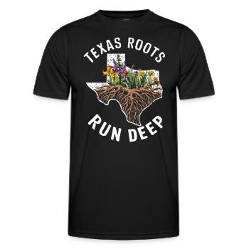 Texas Wildflowers Season Fields Flowers Texas - Men's Functional T-Shirt - black - Front - AI Model Male 178 dark (178cm)