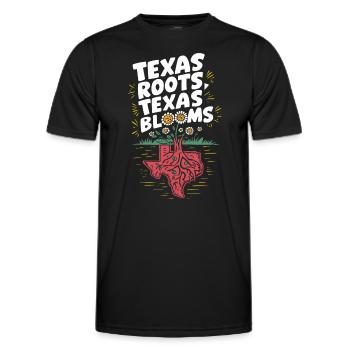 Texas Wildflowers Season Fields Flowers Texas - Men's Functional T-Shirt - black - Front - AI Model Male 178 dark (178cm)