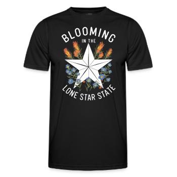 Texas Wildflowers Season Fields Flowers Texas - Men's Functional T-Shirt - black - Front - AI Model Male 178 dark (178cm)