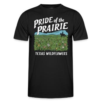 Texas Wildflowers Season Fields Flowers Texas - Men's Functional T-Shirt - black - Front - AI Model Male 178 dark (178cm)