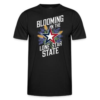 Texas Wildflowers Season Fields Flowers Texas - Men's Functional T-Shirt - black - Front - AI Model Male 178 dark (178cm)