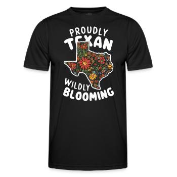 Texas Wildflowers Season Fields Flowers Texas - Men's Functional T-Shirt - black - Front - AI Model Male 178 dark (178cm)
