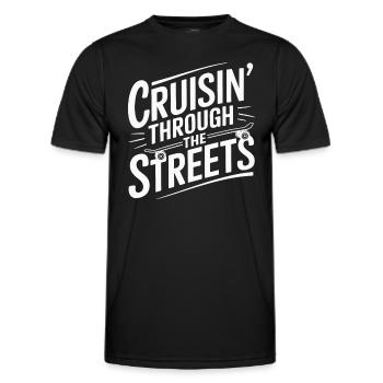 Skater Life: Downhill Longboarding Und Street - Männer Funktions-T-Shirt - Schwarz - Vorne - AI Model Male 178 dark (178cm)
