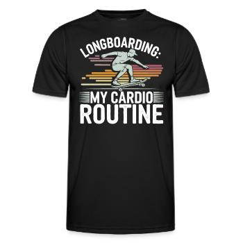 Skater Life: Downhill Longboarding Und Street - Männer Funktions-T-Shirt - Schwarz - Vorne - AI Model Male 178 dark (178cm)