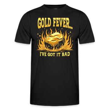 Gold Rush Adventure Gold Prospector Treasure Hunt - Men's Functional T-Shirt - black - Front - AI Model Male 178 dark (178cm)