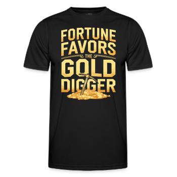 Gold Rush Adventure Gold Prospector Treasure Hunt - Men's Functional T-Shirt - black - Front - AI Model Male 178 dark (178cm)