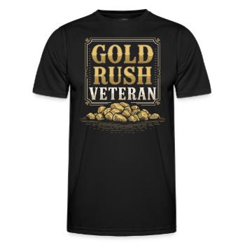 Gold Rush Adventure Gold Prospector Treasure Hunt - Men's Functional T-Shirt - black - Front - AI Model Male 178 dark (178cm)