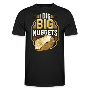 Gold Rush Adventure Gold Prospector Treasure Hunt - Men's Functional T-Shirt - black - Front - AI Model Male 178 dark (178cm)