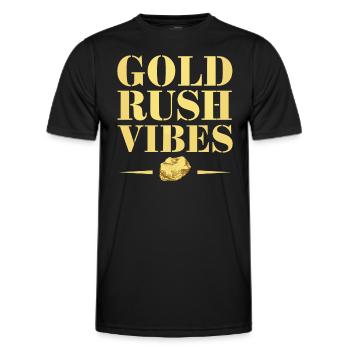 Gold Rush Adventure Gold Prospector Treasure Hunt - Men's Functional T-Shirt - black - Front - AI Model Male 178 dark (178cm)