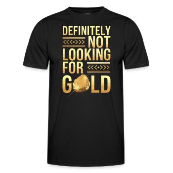 Gold Rush Adventure Gold Prospector Treasure Hunt - Men's Functional T-Shirt - black - Front - AI Model Male 178 dark (178cm)