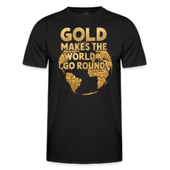 Gold Rush Adventure Gold Prospector Treasure Hunt - Men's Functional T-Shirt - black - Front - AI Model Male 178 dark (178cm)
