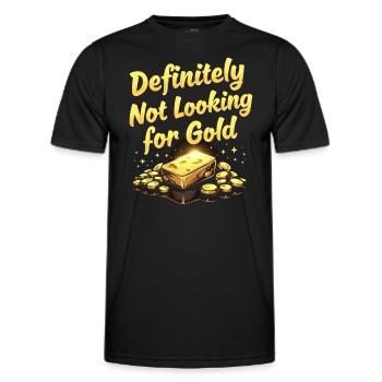 Gold Rush Adventure Gold Prospector Treasure Hunt - Men's Functional T-Shirt - black - Front - AI Model Male 178 dark (178cm)