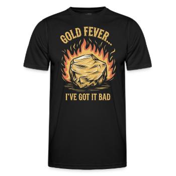 Gold Rush Adventure Gold Prospector Treasure Hunt - Men's Functional T-Shirt - black - Front - AI Model Male 178 dark (178cm)