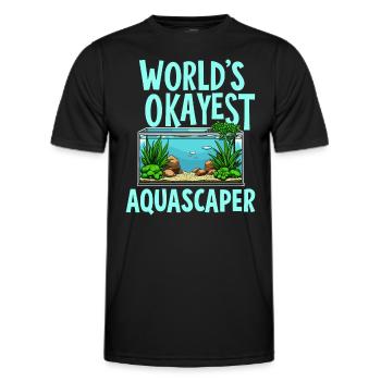 Aquascaping Enthusiast Underwater Gardening - Männer Funktions-T-Shirt - Schwarz - Vorne - AI Model Male 178 dark (178cm)