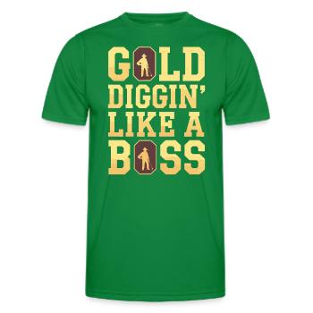 Gold Mining Panning History Adventure Prospector - Männer Funktions-T-Shirt - Kelly Green - Vorne - AI Model Male 178 dark (178cm)
