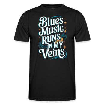 Soulful Tunes for Blues Lovers Embrace the Rhythms - Männer Funktions-T-Shirt - Schwarz - Vorne - AI Model Male 178 dark (178cm)
