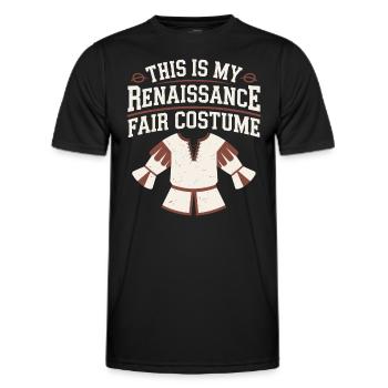 Foire Renaissance tenue Médiéval Ren Faire - T-shirt sport Homme - noir - Devant - AI Model Male 178 dark (178cm)