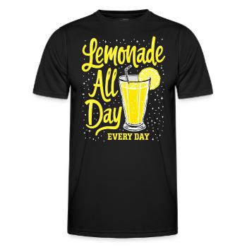 Refreshing Lemonade Vibes: Perfect for Lemonade - Men's Functional T-Shirt - black - Front - AI Model Male 178 dark (178cm)