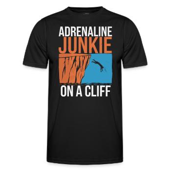 Plongée de falaise Sports d’aventure Thrill Seeker - T-shirt sport Homme - noir - Devant - AI Model Male 178 dark (178cm)