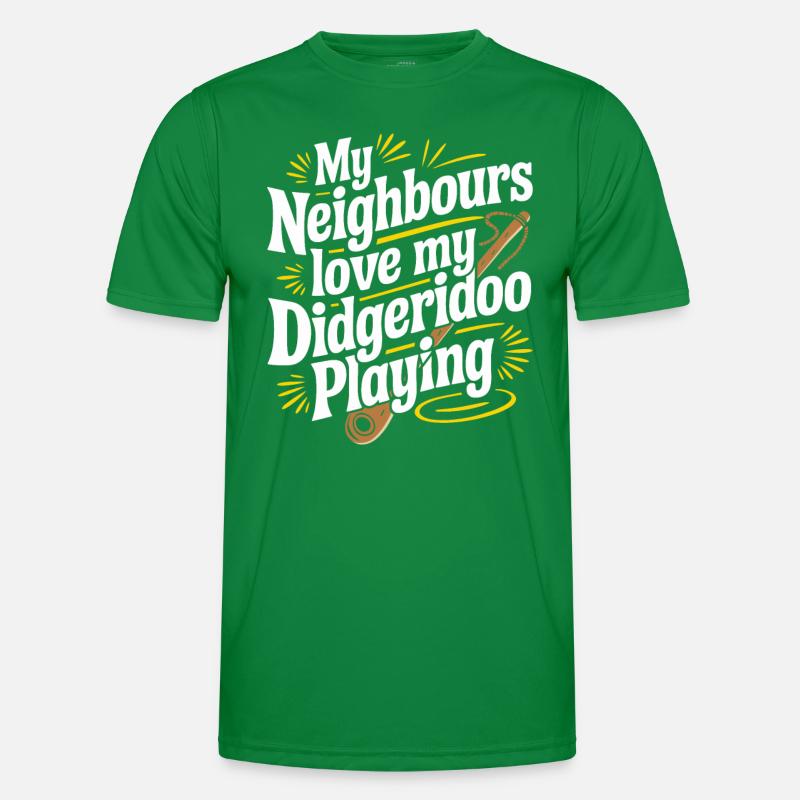 Didgeridoo Player Embracing Aboriginal Instrument Männer Funktions-T-Shirt