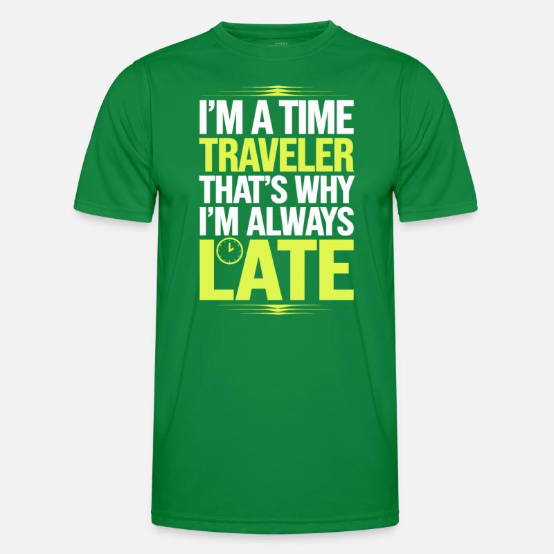 Time travel sci-fi enthusiast and time machine Men's Functional T-Shirt
