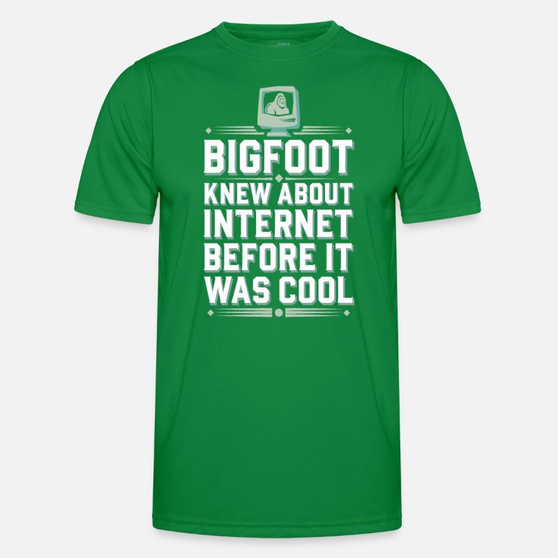 Bigfoot Believer Sasquatch Cryptid Forest Creature Men's Functional T-Shirt
