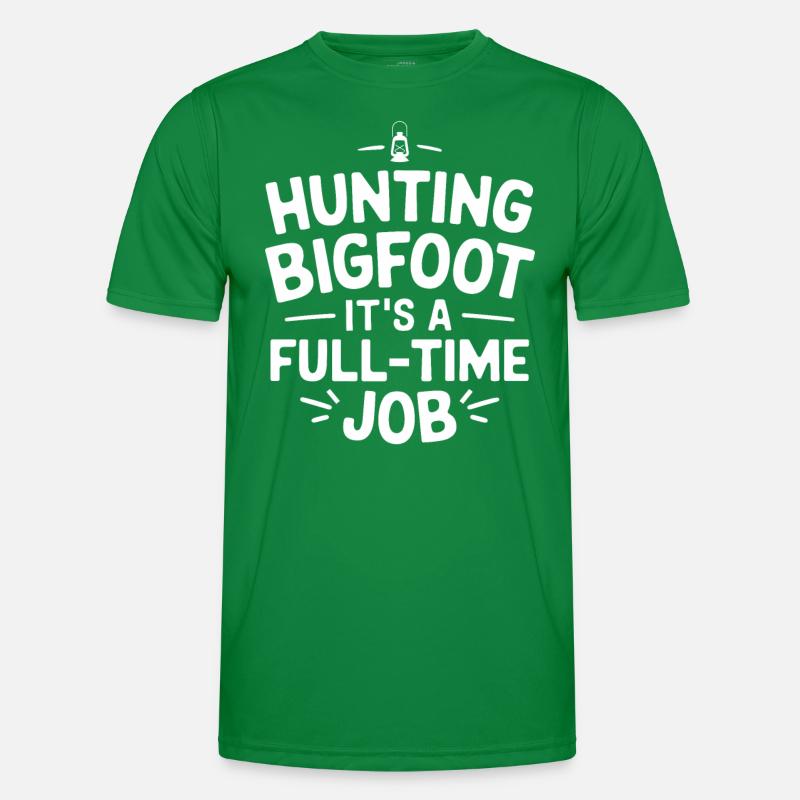 Bigfoot Believer Sasquatch Cryptid Forest Creature Men's Functional T-Shirt