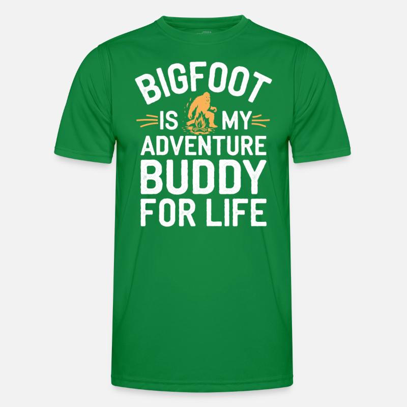 Bigfoot Believer Sasquatch Cryptid Forest Creature Men's Functional T-Shirt