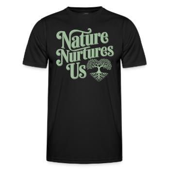 Optimisme climatique, Jour de la Terre, Durabilité - T-shirt sport Homme - noir - Devant - AI Model Male 178 dark (178cm)