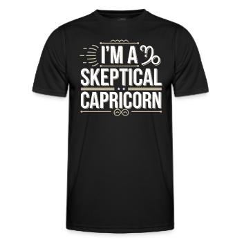 Astrology Skeptic: Critical Thinking - Men's Functional T-Shirt - black - Front - AI Model Male 178 dark (178cm)