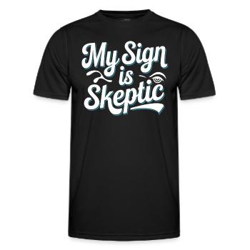 Astrology Skeptic: Critical Thinking - Men's Functional T-Shirt - black - Front - AI Model Male 178 dark (178cm)