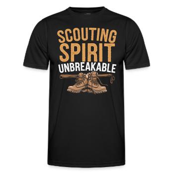 Scout Guide Camping Adventure Boy Girl Scout - Men's Functional T-Shirt - black - Front - AI Model Male 178 dark (178cm)
