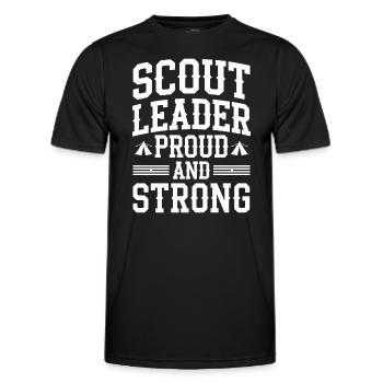 Scout Guide Camping Adventure Boy Girl Scout - Men's Functional T-Shirt - black - Front - AI Model Male 178 dark (178cm)