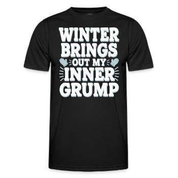 Hiver--froid-plaintes - T-shirt sport Homme - noir - Devant - AI Model Male 178 dark (178cm)