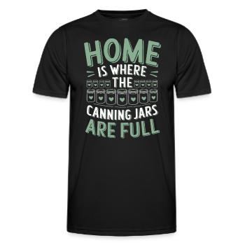 Conservation des aliments faits maison - T-shirt sport Homme - noir - Devant - AI Model Male 178 dark (178cm)
