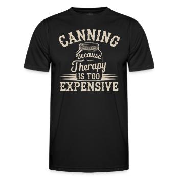 Conservation des aliments faits maison - T-shirt sport Homme - noir - Devant - AI Model Male 178 dark (178cm)