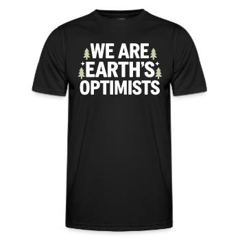 Klimaoptimismus, Tag Der Erde, Nachhaltigkeit - Männer Funktions-T-Shirt - Schwarz - Vorne - AI Model Male 178 dark (178cm)