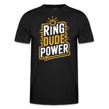 Ring Dude Wedding Ceremony Ring Guy - Men's Functional T-Shirt - black - Front - AI Model Male 178 dark (178cm)