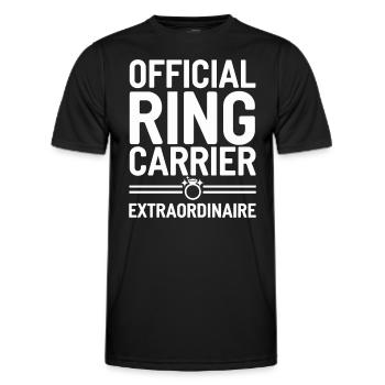 Ring Dude Wedding Ceremony Ring Guy - Men's Functional T-Shirt - black - Front - AI Model Male 178 dark (178cm)