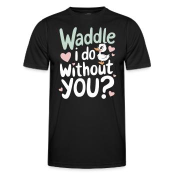 Haustier-entenbesitzer, Entenliebhaber, - Männer Funktions-T-Shirt - Schwarz - Vorne - AI Model Male 178 dark (178cm)