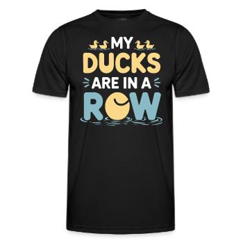 propriétaires de canards domestiques, amoureux des canards, - T-shirt sport Homme - noir - Devant - AI Model Male 178 dark (178cm)